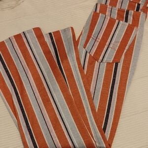 American Eagle Outfitters Striped Pants in Orange and Gray